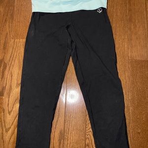 Yoga leggings with mint band size M Aeropostale